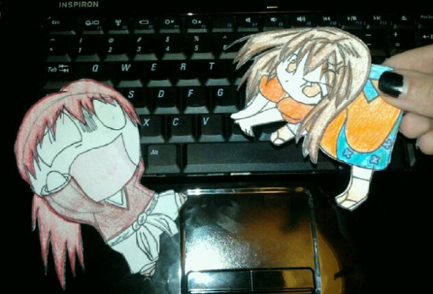 Scared Kenshin, Angry Kaoru PaperChild