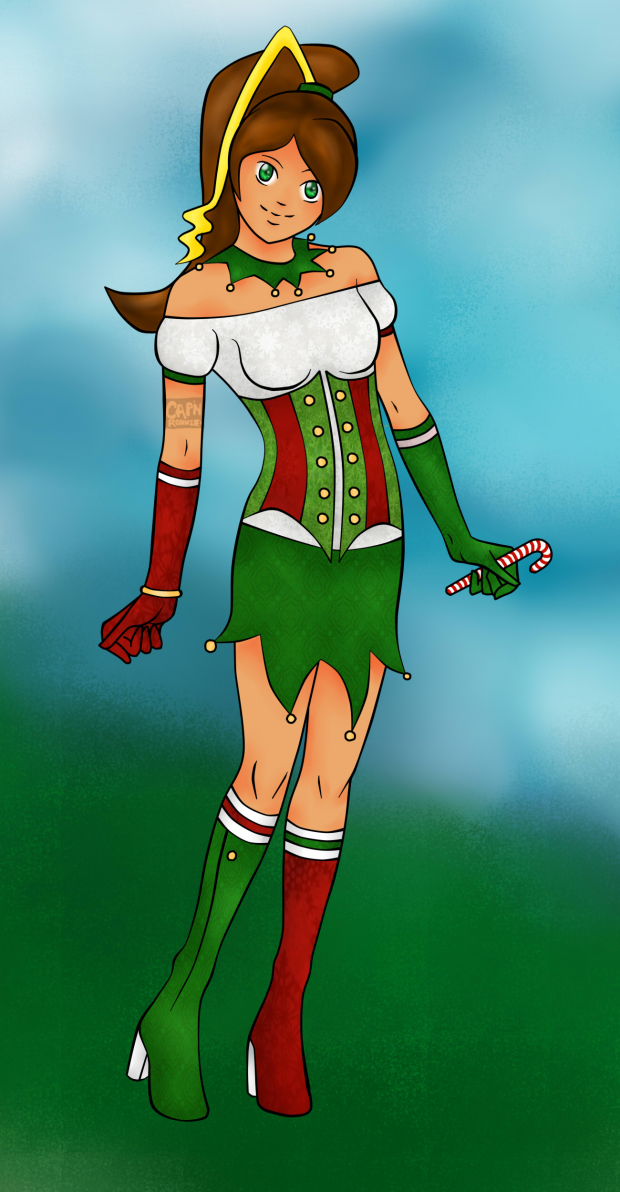 Colored Christmas Corset.