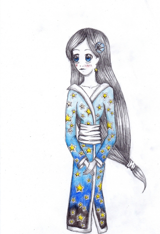 Blue kimono