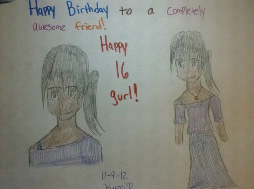 Birthday drawing for a friend