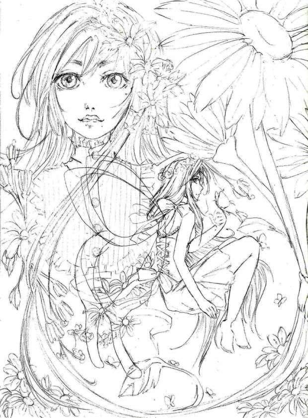 Fairy and Flowers