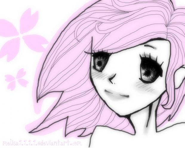 Sakura's floating hair