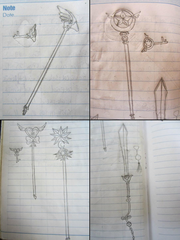 Sakura's Sticks Collection and Syaoran's Sword
