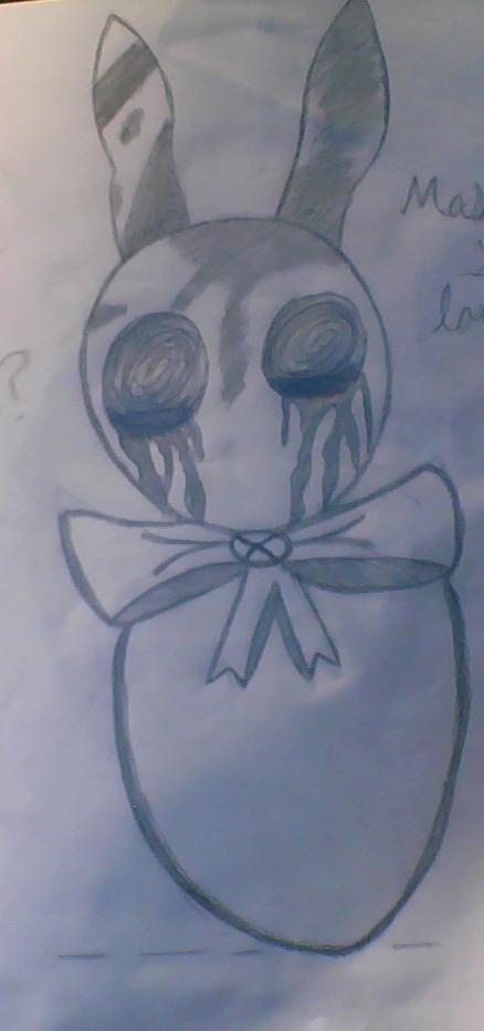 sad blue rabitt