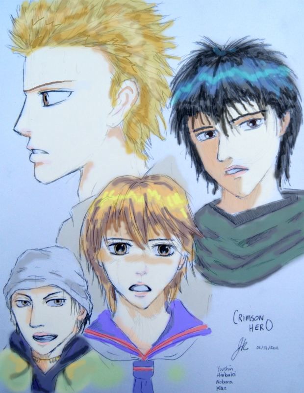 Crimson Hero Headshots Coloured