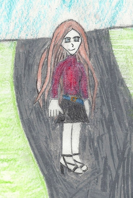 anime girl in the park