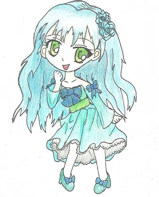 Blue chibi girl