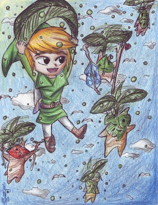 Wind Waker- Link with the Koroks