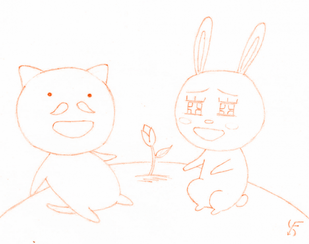 Usa-chan and Nekomata