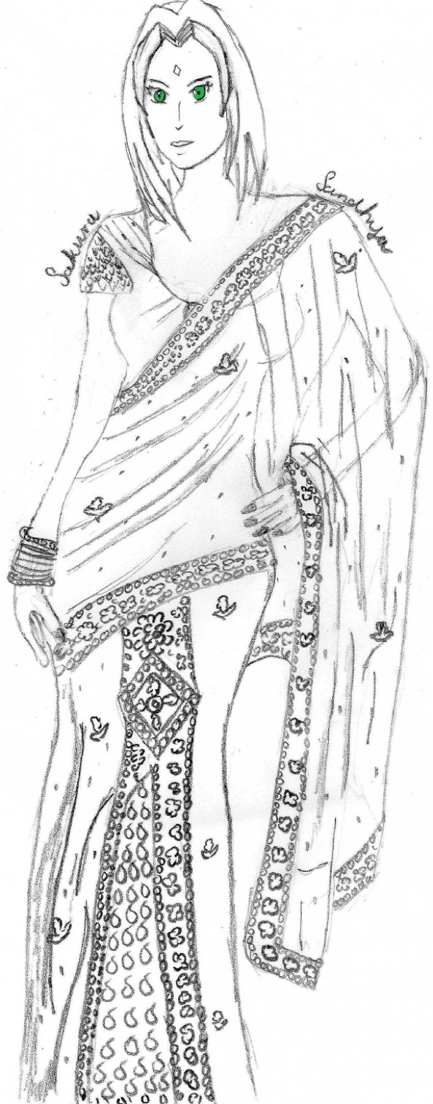 sakura in a sari
