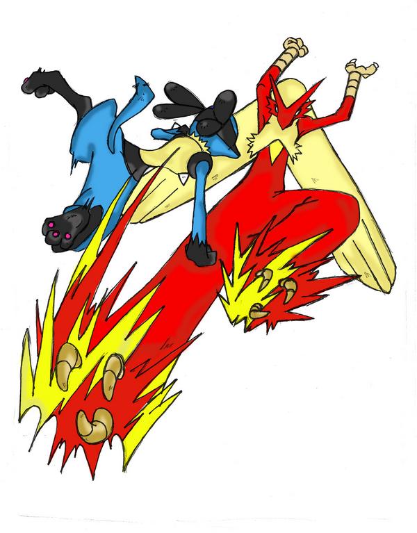 Blaziken vs Lucario