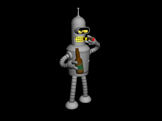 3D Bender w/ Cigar and LoBrau Beer, Full Body
