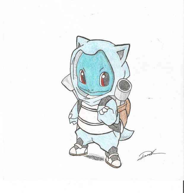 Squirtle in a Blastoise onsie