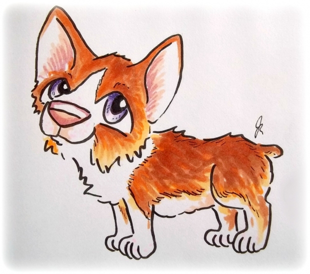 Corgi chibi dog by MangaKid